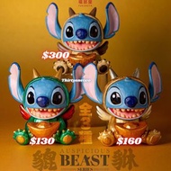 隱藏 全新未開袋 URDU 福部屋 Disney 迪士尼 瑞獸 貔貅 招財小萌獸 招財貓 史迪仔 STITCH 金幣 開運 招福 達摩 Auspicious Beast Maneki Neko 金色 