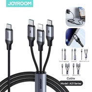 Joyroom JR-A21 3-in-1 Fast Charging Cable 100W Length 1m 3 Types Type-C/USB-A/USB-A+Type-C Input Alu