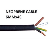 10 meters x NEOPRENE CABLE 6MMx4C (H07RN-F)