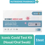 ICONIC Covid -10 RAPID ANTIGEN TEST KIT – NASAL SWAB/ ORAL FLUID (1’S)