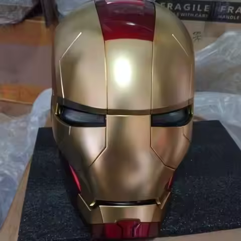 2026 Iron Man Helmet Mark Edition - Black Gold & Silver Motorized Voice Control Mask Electronic Cosp