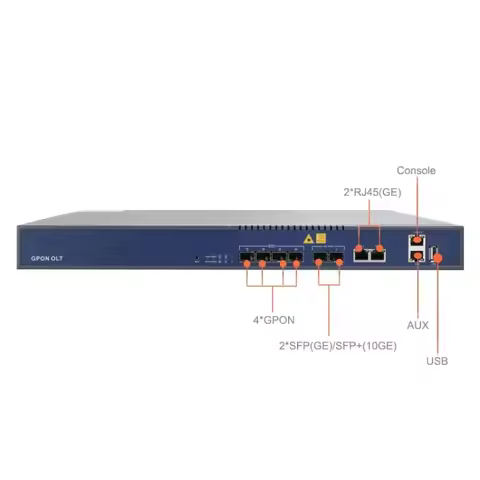 Hot SaleZISA OP1604 4 Pon Olt Gpon 4 Port Puerto Vsol V1600g0- B 2x 10G Uplink Sfp C++ FTTH Fiber Op
