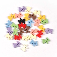 30pcs 1.5cm Horse Fashion Mixed Shape Mini Resin Buttons For Clothing Craft Handmade Sewing Fashion 