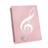 (BJYX) Flexible 40 Pages Piano Music Score Folder A4 Music Book Clip Sheet Note Folder Piano Paper S