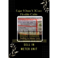 [Sell in Meter Unit] Fajar 3 Core Flexible Cable|Wire 1.0mm/1.5mm/2.5mm x 3Core ~VXON9 Trading