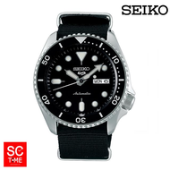 SC Time Online  Seiko 5 Sports Automatic นาฬิกาข้อมือผู้ชาย รุ่น SRPD55K3 สายผ้า สีดำ sctimeonline