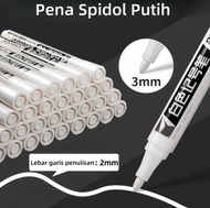 SPIDOL PUTIH PERMANEN TAHAN AIR WHITE MARKER / PENA SPIDOL CAT UNTUK BAN LUKISAN GRAFITI
