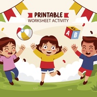 Printable Worksheet Activity 20 Pages - QR digital File