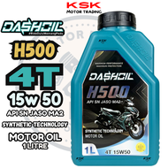 【5.5 SALE】Minyak Hitam Enjin Motor DashOil High Performance H500 4T 15w50 1Litre Semi Synthetic SN Y