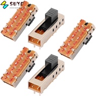 SUYO 5pcs Micro Slide Switch, 10P 2P4T SS-24E01 Toggle Switch, Miniature 5mm Toggle 4 Position Verti