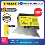 Stanley Classic 11921H Classic 1992 Heavy Duty Utility Cutter Blade Dispenser (10pcs x 10 Pack) [ 11