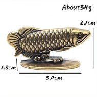 Pure Copper Arowana Incense Burner Table Ornaments Office Desk Decorations Accessories Vintage Brass