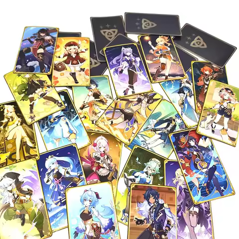 29 Pieces Hot Game Impact Genius Invokation TCG Diluc Klee Ganyu Collei Keqing Mona Noelle Character