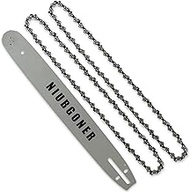 NIUBGONER 14 inch chainsaw bar and chain combo,3/8" Pitch,0 .043" Gauge, 52 Drive Link(Bar+2Chains)