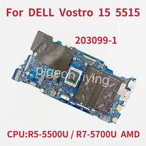 203099-1 Mainboard For Dell Vostro 15 5515 Laptop Motherboard CPU: R5-5500U R7-5700U AMD DRR4 CN-0P3