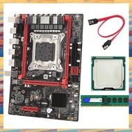 (KUEV) X79 (X79M-Q) Motherboard with E5-2670 V2 CPU+8G DDR3 RAM LGA 2011 2XDDR3 ECC RAM PCIE16X 4X USB2.0 SATA2.0 Motherboard