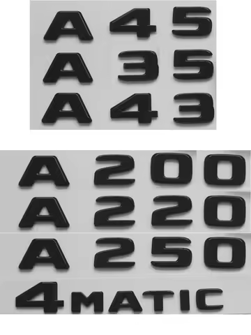 Gloss Black for Mercedes Benz A35 A45 A140 A150 A160 A160d A170 A180 A180d A190 A200 A200d A210 A220