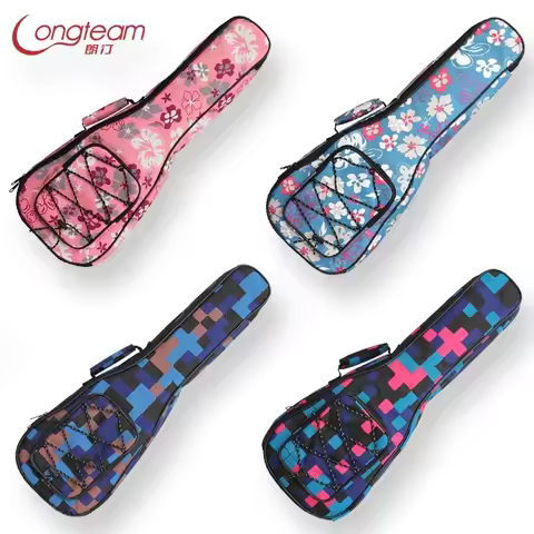 21-26in Fashion Portable Ukulele Bag Sponge Lining Protector Ukulele Mini Guitar Case Waterproof Bac