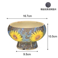 Sungmor Large Ceramic Plant Pots for Succulent Plants Old Pile Tray Style Tabletop Decorative Flower