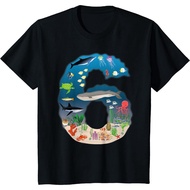 Premium Distro Children's T-shirt Under The Sea REALISTIC Fish Starfish Sixth number 6 T-shirt