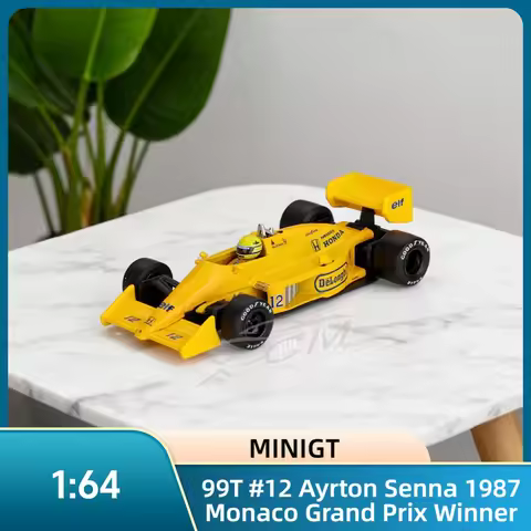 Diecast Car Model MINIGT MINI GT 99T #12 Ayrton Senna1987 1:64 MGT01088-CH 1088