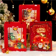 1PC Christmas Paper Gift Bags Santa Claus Snowflake Xmas Tree Candy Biscuit Bag For Christmas Supplies