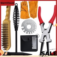 6PCS Welding Slag Removal Tool Set MIG Welding Pliers Set with Metal Plate Thickness Gauge Welding G