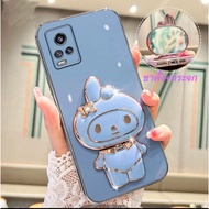 Mobile Phone Case For OPPO Reno7z 8z A15 A15S A96 A76 A17 A17K Soft Melody Stand Rotating Back Cover