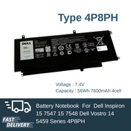 (ส่งฟรี ประกัน 1 ปี) แบตเตอรี่โน๊ตบุ๊ค 4P8PH for Dell Inspiron 15 7547 15 7548 Dell Vostro 14 5459 เ