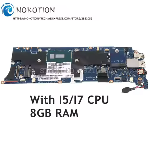 NOKOTION For Dell XPS 13 9343 Laptop Motherboard With I5/I7 CPU+8GB RAM ZAZ00 LA-B441P CN-0X2GW3 09K