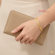 Fashion accessories jewelry Titanium Bracelet Anti-Rust Gold Color Women's Rice Chain Latest 2025 QQ