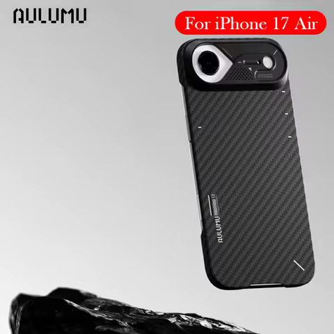 AULUMU Carbon Fibre Case For iPhone 17 Air Kevlar Wireless Charging Back Cover Case for IPHONE 17 AI