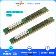 Walram King ston 2PCS 4GB มูลค่า RAM DDR3 PC2 10600U 1600Mhz King ston 240pin Non-ECC เดสก์ท็อปแรมความจำ