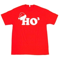HO Cubed T-shirt Merry Christmas Santa HO3 Funny Holiday Tee Adult Men's Red New