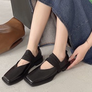 Square Heel Shoes Official College Style Ins Shoes
