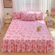 【ready stock】Princess Style Bed skirt/Washed Cotton Bedsheet/COTTON CADAR BEDSHEET ONLY KUN CADAR MU