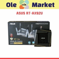 ASUS RT-AX92U (2-PK) AX6100 WiFi6（802.11ax）(400 Mbps+ 867 Mbps+ 4804 Mbps) AiMesh Supported