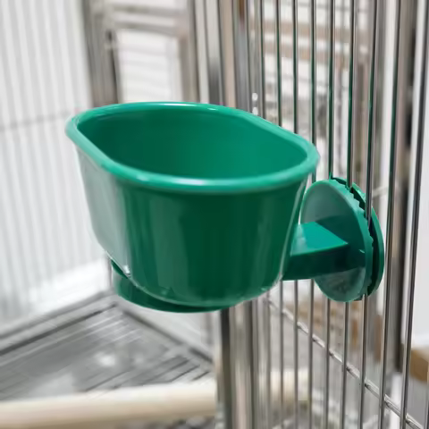 CAITEC Paradise Bird Parrot Bowl Cup Feeder Food Bowl Cup Water Cup Durable Bite Resistant Easy Inst