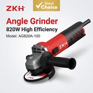 ZKH 820W 100mm Electric Angle Grinder AG820A-100, Side Switch ZKH 820W 100mm Pengisar Sudut Elektrik