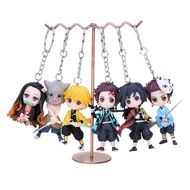 3D KeyChain Anime Demon Slayer Kimetsu no Yaiba Kamado Tanjirou Cosplay PVC Pendant Keyring Key Chai