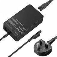 Surface Pro charger, 44W adapter for Microsoft Surface Pro 3 4 5 6 7 X, Surface Laptop 1/2/3, Surface Go 1/2, Surface Book with travel case [15V 2.58A]