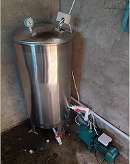 Food-Graded Vertical Well Pressure Tank, 40 50 Cm Dia Pressurized Water Tank for Domestic, 23.6 35.4