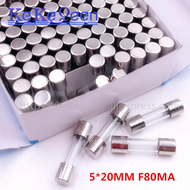 【♚】100pcs 5*20 Fast Blow Glass Tube Fuse 30mA 32mA 40mA 50mA 63mA 80mA 160mA 250V 5*20mm F30mA F32mA