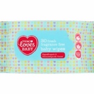 Tesco Fragrance Free Baby Wipes - Fresh (30's)