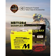 Motobatt MBT12B4 QuadFlex Motorcycle Battery 12V 12Ah 165CCA AGM Maintenance Free Replace YT12B-BS Y