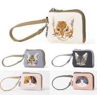 刺繡立體可愛貓咪【NEKO】可伸縮拉繩 卡片八達通套 迷你銀包 零錢散銀包 LV-0164