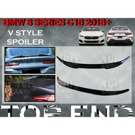 BMW 8 SERIES G16 GRAN COUPE 840i 850i F93 M8 2018+ V STYLE REAR TRUNK SPOILER WITH PAINT(PIANO BLACK