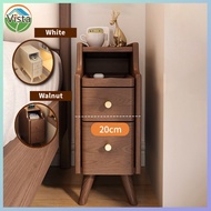 Oak Bedside Cabinet Extra Narrow Chest of Drawers Full 25CM Pinch Cabinet Storage Cabinet
