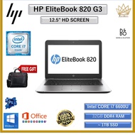 HP EliteBook 820 G3 CORE i7 (6TH GEN) 12.5" FHD / Upto 32GB RAM /1TB SSD / TYPE C/ REFURBISHED LAPTOP