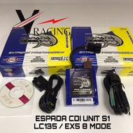 ESPADA RACING CDI UNIT (8Mode)LC135 S1(V1-V7)/EX5 S1/EX5 Dream/Wave100/EX5 Class1/Kriss100/MR1
